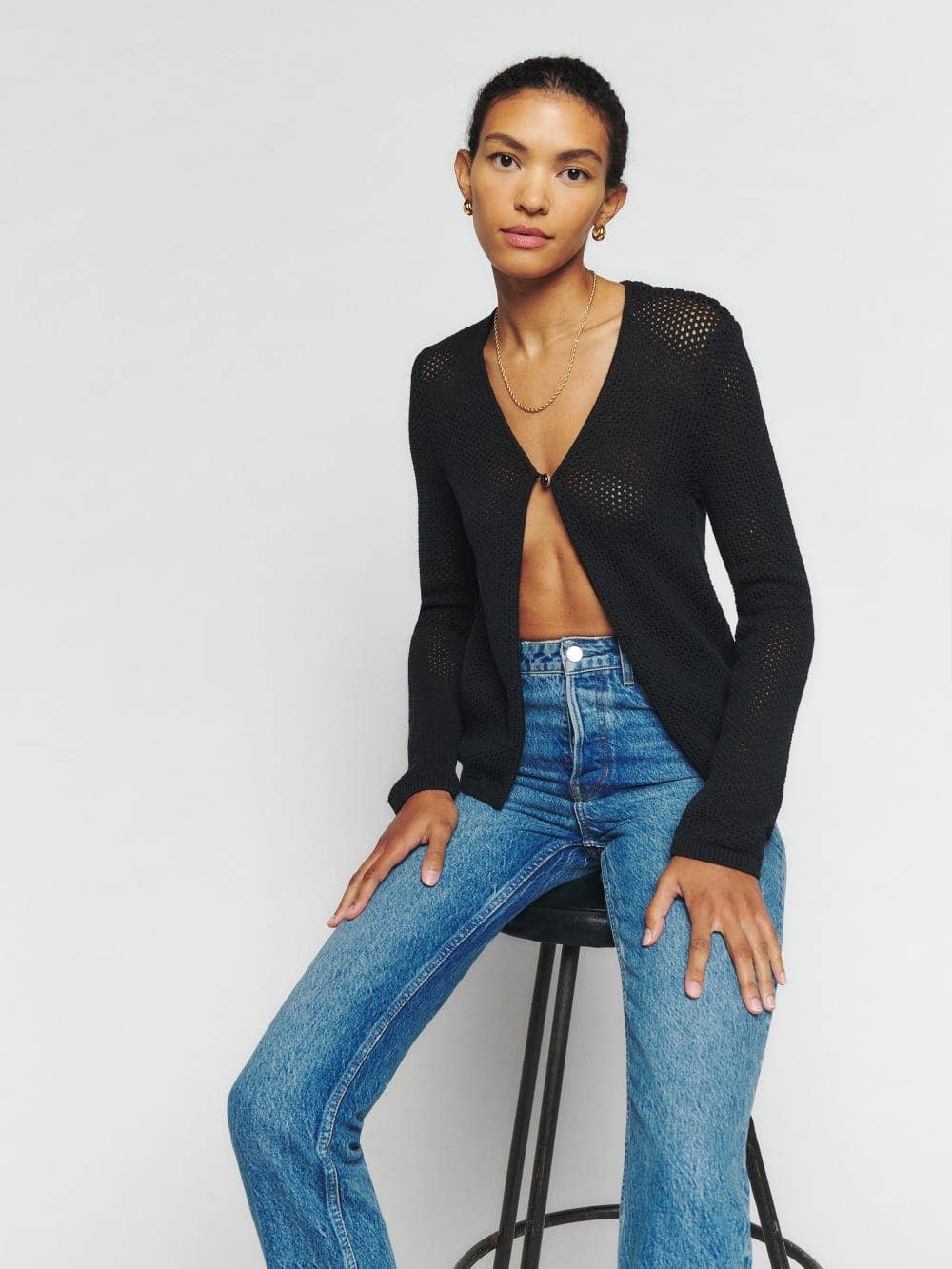 Reformation Wednesday Open Knit Cardigan